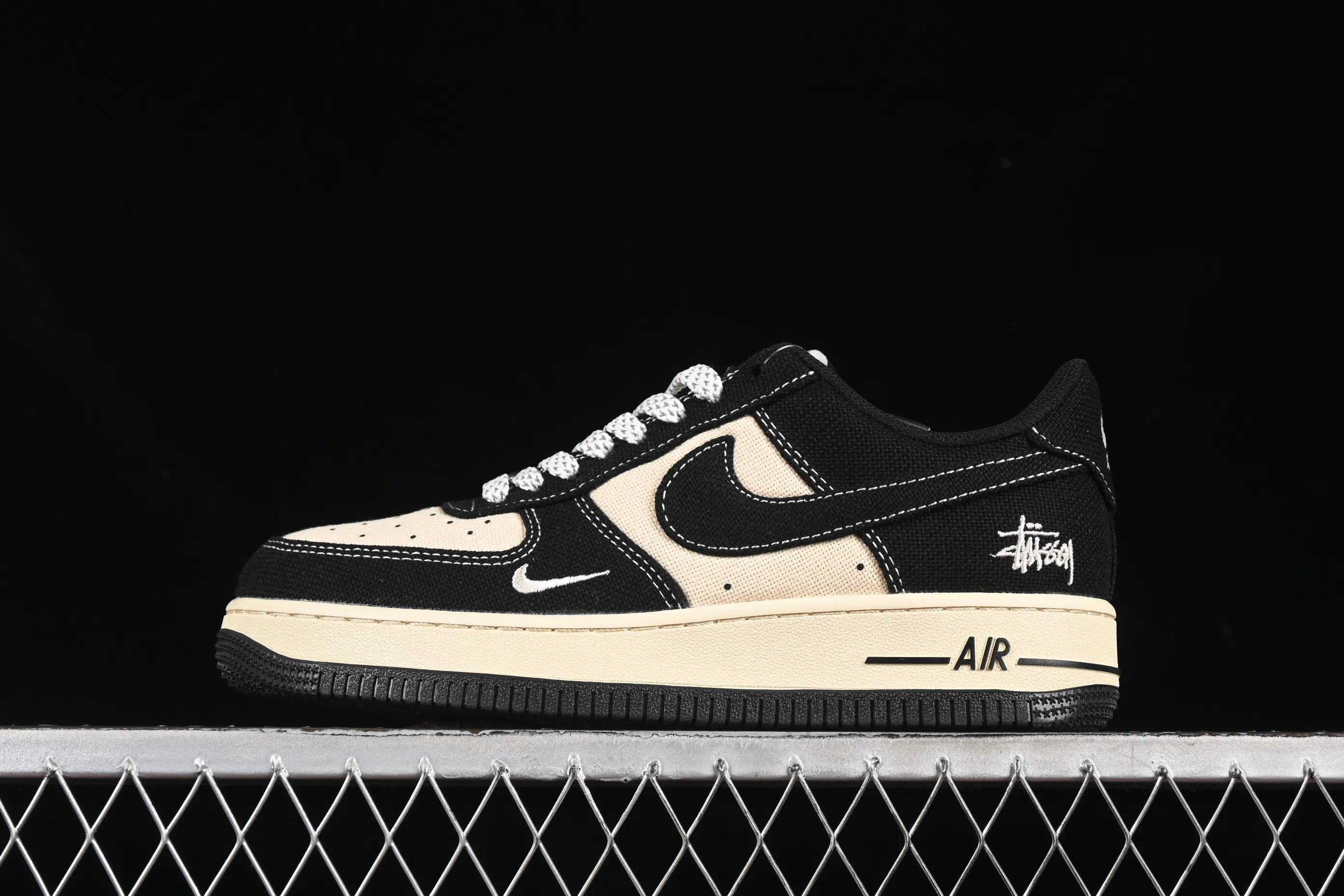 All categories Nk Air Force 1 Air Force series Nk Air Force 1 Low Air Force low-top Nike Air Force 1'07 Low Stusi co-branded beige cotton and linen Air Force 1 low-top casual sneakers XX3168-156